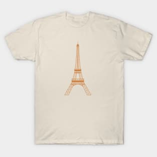 Vintage Aesthetic Paris, France Eiffel Tower T-Shirt